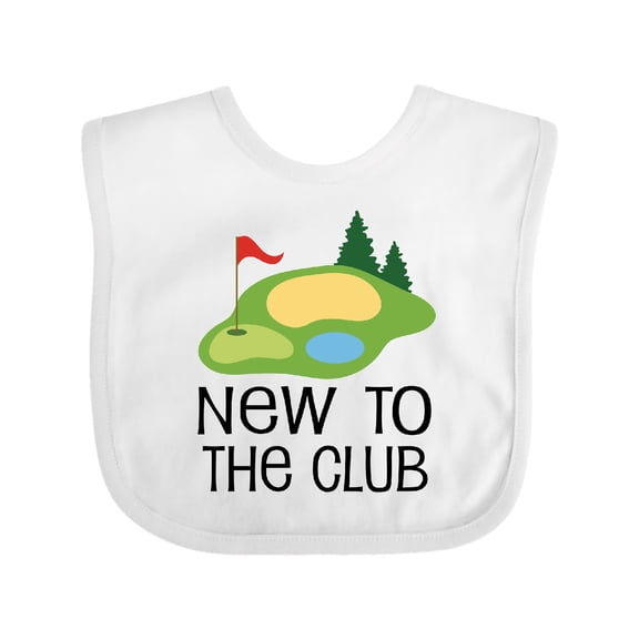 Inktastic Baby Golfing New to the Club Boys or Girls Baby Bib