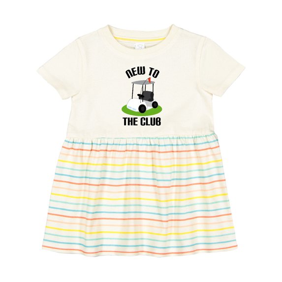 Inktastic Baby Golfing New to the Club Girls Baby Dress