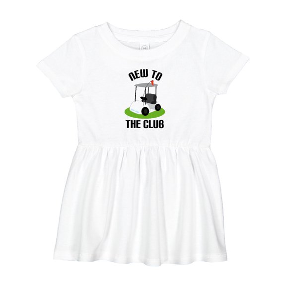 Inktastic Baby Golfing New to the Club Girls Baby Dress