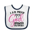 thumbnail image 1 of Inktastic Baby I Am Proof That God Answers Prayers Boys or Girls Baby Bib, 1 of 4