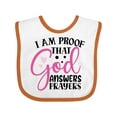 thumbnail image 1 of Inktastic Baby I Am Proof That God Answers Prayers Boys or Girls Baby Bib, 1 of 4