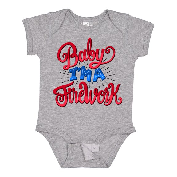Inktastic Baby Im a Firework Hand Lettered Boys or Girls Baby Bodysuit