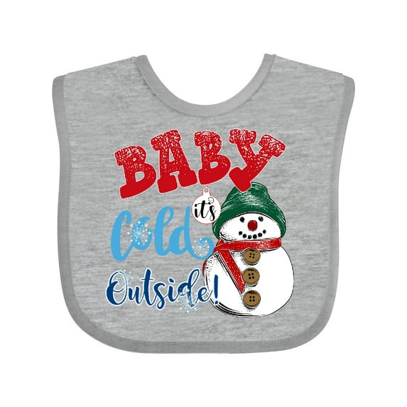Inktastic Baby It's Cold Outside Boys or Girls Baby Bib