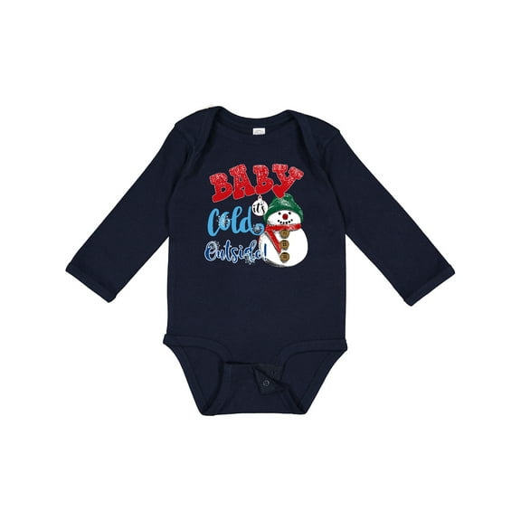 Inktastic Baby It's Cold Outside Boys or Girls Long Sleeve Baby Bodysuit
