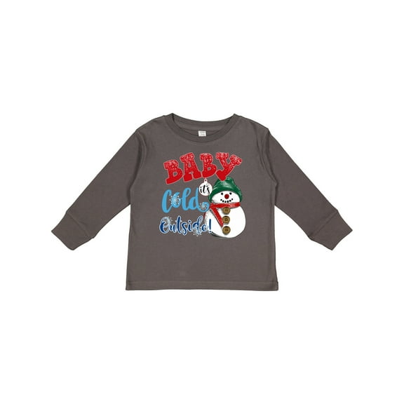 Inktastic Baby It's Cold Outside Boys or Girls Long Sleeve Toddler T-Shirt