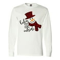 thumbnail image 1 of Inktastic Baby It's Cold Outside Cute Snowman in Plaid Print Long Sleeve T-Shirt, 1 of 5
