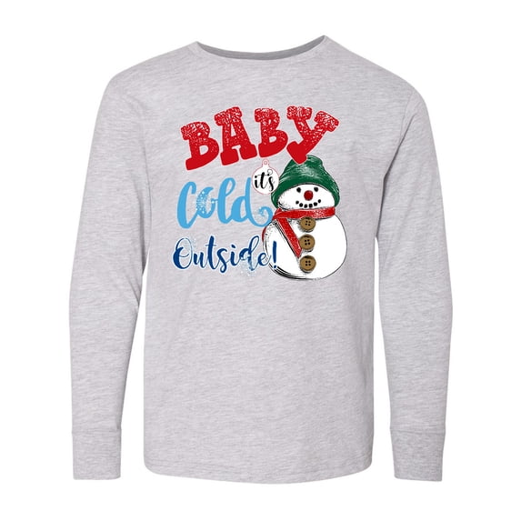 Inktastic Baby It's Cold Outside Long Sleeve Youth T-Shirt