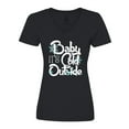 thumbnail image 1 of Inktastic Baby It's Cold Outside Women's V-Neck T-Shirt, 1 of 5
