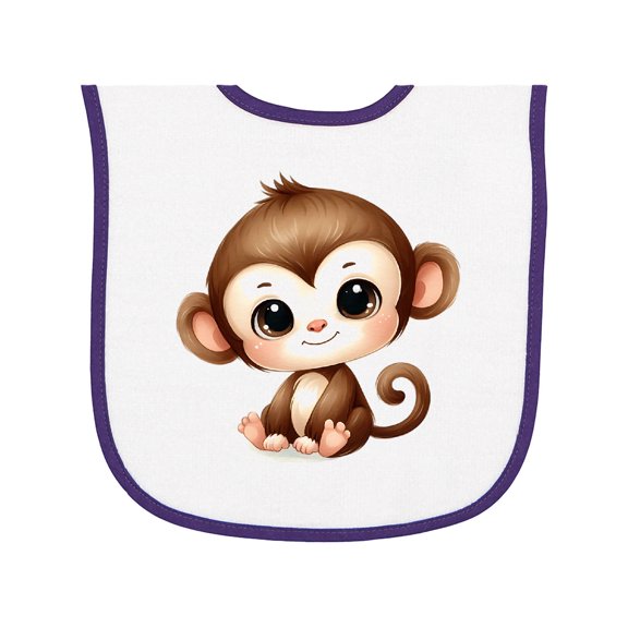 Inktastic Baby Monkey Baby Terry Cloth Bib