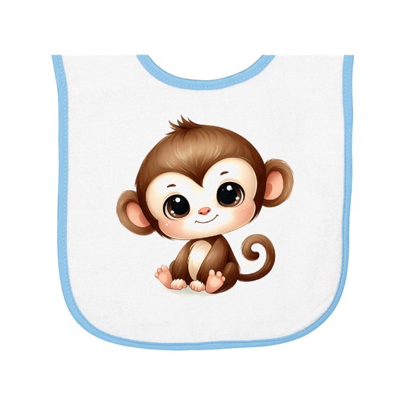 Inktastic Baby Monkey Baby Terry Cloth Bib