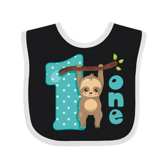Inktastic Baby Sloth 1st Birthday Boys or Girls Baby Bib