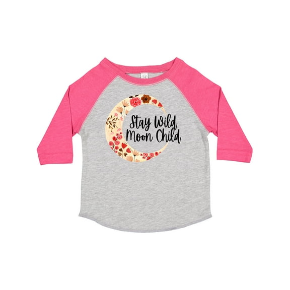 Inktastic Baby Stay Wild Moon Child Crescent Moon with Flowers Girls Toddler T-Shirt