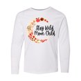 thumbnail image 1 of Inktastic Baby Stay Wild Moon Child Crescent Moon with Flowers Long Sleeve Youth T-Shirt, 1 of 5
