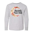 thumbnail image 1 of Inktastic Baby Stay Wild Moon Child Crescent Moon with Flowers Long Sleeve Youth T-Shirt, 1 of 5