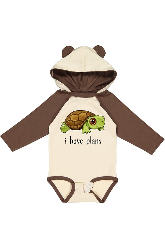 Baby Turtle Plans- cute Boys or Girls Long Sleeve Baby Bodysuit