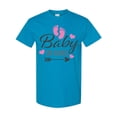thumbnail image 1 of Inktastic Baby on Board with Arrow Pink Footprints and Hearts T-Shirt, 1 of 5