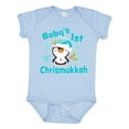 thumbnail image 1 of Inktastic Baby's 1st Chrismukkah with Cute Baby Penguin and Snowflakes Boys or Girls Baby Bodysuit, 1 of 5