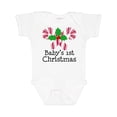 thumbnail image 1 of Inktastic Baby's 1st Christmas Candy Canes Boys or Girls Baby Bodysuit, 1 of 5