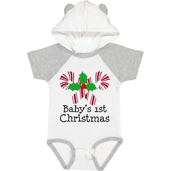 Inktastic Baby's 1st Christmas Candy Canes Boys or Girls Baby Bodysuit