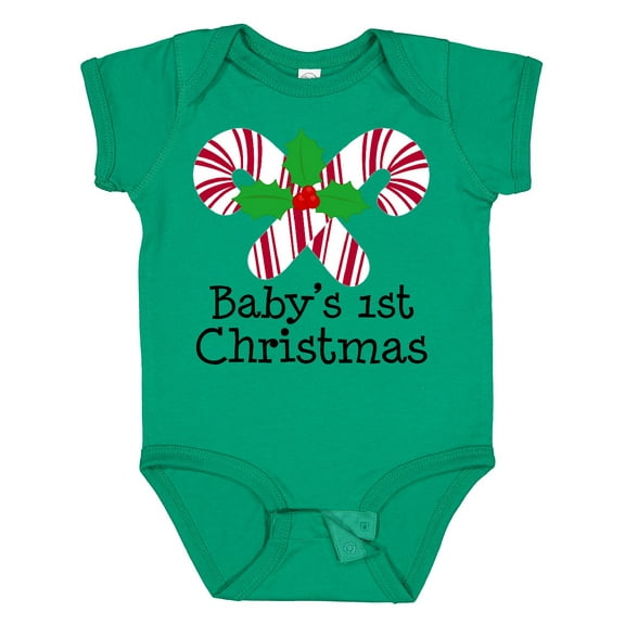 Inktastic Baby's 1st Christmas Candy Canes Boys or Girls Baby Bodysuit