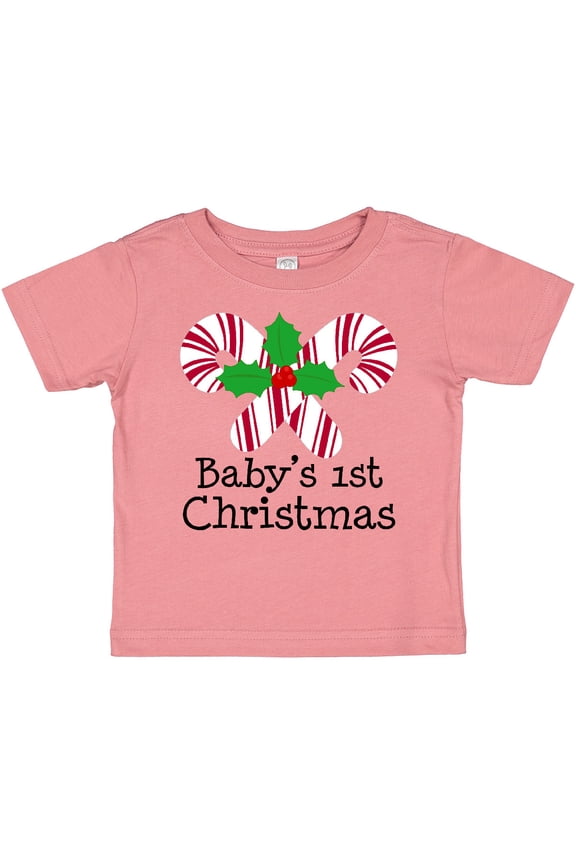 Baby's 1st Christmas Candy Canes Boys or Girls Baby T-Shirt