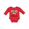 thumbnail image 1 of Inktastic Baby's 1st Christmas Candy Canes Boys or Girls Long Sleeve Baby Bodysuit, 1 of 5