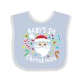 thumbnail image 1 of Inktastic Baby's 1st Christmas Santa with Candy Canes Boys or Girls Baby Bib, 1 of 4