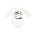 thumbnail image 1 of Inktastic Baby's 1st Christmas Santa with Candy Canes Boys or Girls Long Sleeve Baby Bodysuit, 1 of 5
