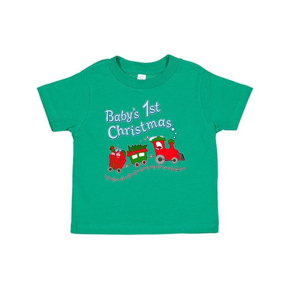 Inktastic Baby's 1st Christmas Train with Presents and Tree Boys or Girls Baby T-Shirt