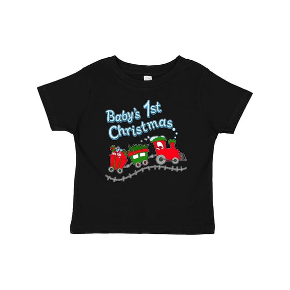 Inktastic Baby's 1st Christmas Train with Presents and Tree Boys or Girls Baby T-Shirt