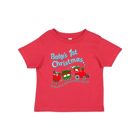 Inktastic Baby's 1st Christmas Train with Presents and Tree Boys or Girls Baby T-Shirt