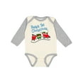 thumbnail image 1 of Inktastic Baby's 1st Christmas Train with Presents and Tree Boys or Girls Long Sleeve Baby Bodysuit, 1 of 5