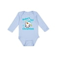 thumbnail image 1 of Inktastic Baby's 1st Christmas with Cute Penguin and Snowflakes Boys or Girls Long Sleeve Baby Bodysuit, 1 of 5