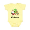 thumbnail image 1 of Inktastic Baby's 1st Christmas with Santa Reindeer and Tree Boys or Girls Baby Bodysuit, 1 of 5