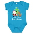 thumbnail image 1 of Inktastic Baby's 1st Christmas with Santa Reindeer and Tree Boys or Girls Baby Bodysuit, 1 of 5