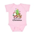 thumbnail image 1 of Inktastic Baby's 1st Christmas with Santa Reindeer and Tree Boys or Girls Baby Bodysuit, 1 of 5