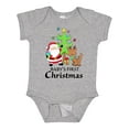 thumbnail image 1 of Inktastic Baby's 1st Christmas with Santa Reindeer and Tree Boys or Girls Baby Bodysuit, 1 of 5