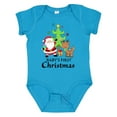 thumbnail image 1 of Inktastic Baby's 1st Christmas with Santa Reindeer and Tree Boys or Girls Baby Bodysuit, 1 of 5