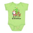 thumbnail image 1 of Inktastic Baby's 1st Christmas with Santa Reindeer and Tree Boys or Girls Baby Bodysuit, 1 of 5
