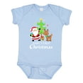thumbnail image 1 of Inktastic Baby's 1st Christmas with Santa Reindeer and Tree Boys or Girls Baby Bodysuit, 1 of 5