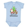 thumbnail image 1 of Inktastic Baby's 1st Christmas with Santa Reindeer and Tree Boys or Girls Baby Bodysuit, 1 of 5