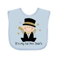 thumbnail image 1 of Inktastic Baby's 1st New Year Boys Baby Bib, 1 of 4