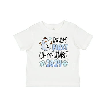 Inktastic Baby's First Christmas 2024-snowman Boys or Girls Baby T-Shirt