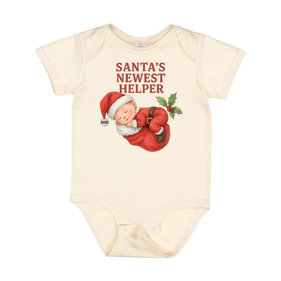 Inktastic Baby's First Christmas 2025 Cute Santa Illustration Boys or Girls Baby Bodysuit