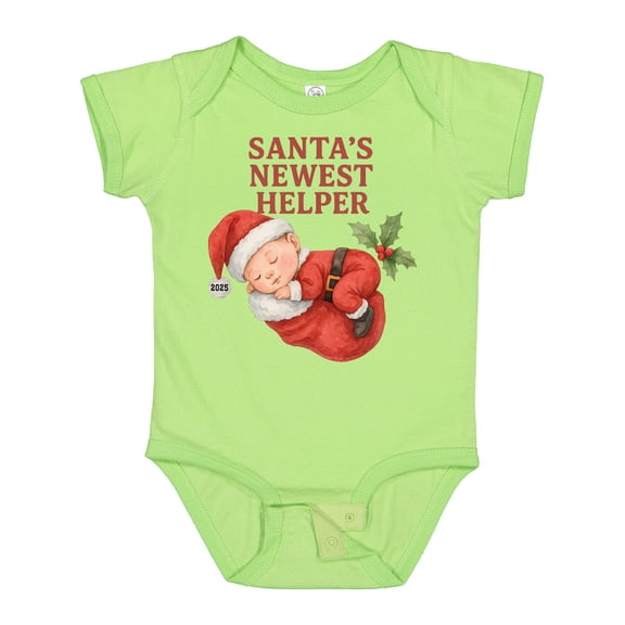 Inktastic Baby's First Christmas 2025 Cute Santa Illustration Boys or Girls Baby Bodysuit