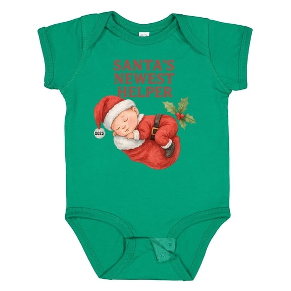 Inktastic Baby's First Christmas 2025 Cute Santa Illustration Boys or Girls Baby Bodysuit