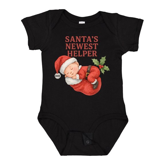 Inktastic Baby's First Christmas 2025 Cute Santa Illustration Boys or Girls Baby Bodysuit
