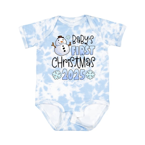 Inktastic Baby's First Christmas 2025-snowman Boys or Girls Baby Bodysuit