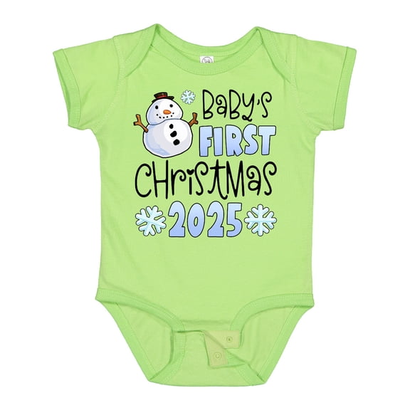 Inktastic Baby's First Christmas 2025-snowman Boys or Girls Baby Bodysuit