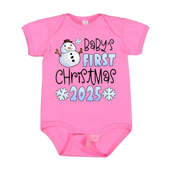 Inktastic Baby's First Christmas 2025-snowman Boys or Girls Baby Bodysuit